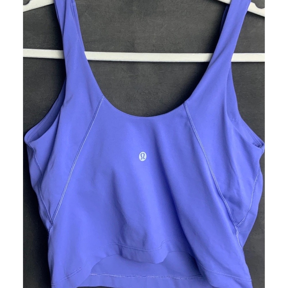 Lululemon Align Tank Top 8 Purple Nulu Cropped Yoga Gym Built-in Shelf Bra - Picture 2 of 6